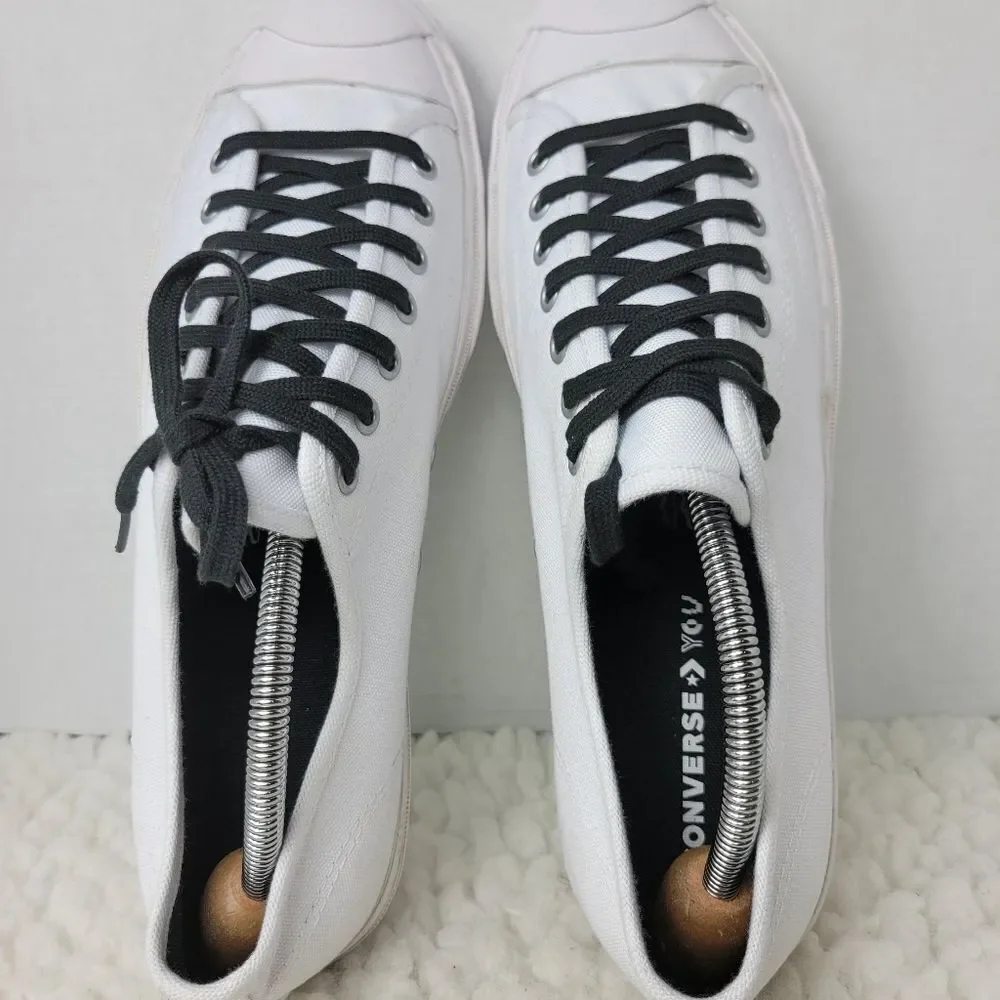 Converse x Jack Purcell Men's Low Top Sneaker Size 10.5 White Canvas Shoes - Picture 9 of 12